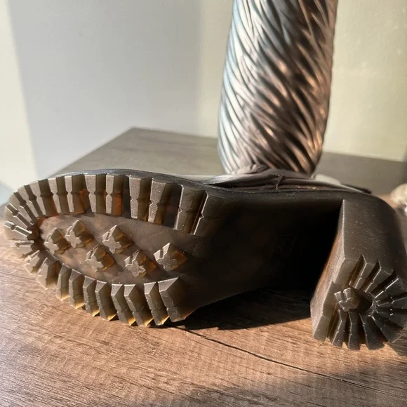 Dr. Martens Women's Burgundy Heeled Boots - Picture 6 of 7